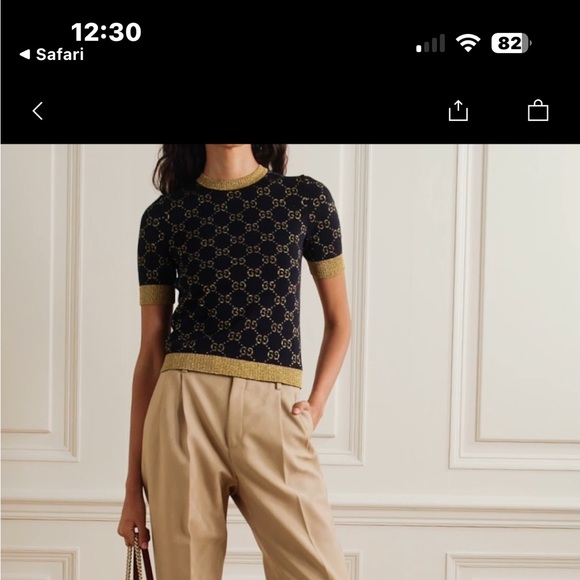 brand new took the tag off but beautiful Gucci pull over sweater short sleeve - Picture 1 of 3